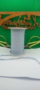 Banda bie bumbac latime 6 mm Bleu Cupon 5 metri