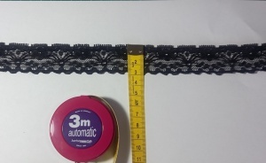 Dantela elastica Neagra Latime 3 cm Model 12 Rola 10 m