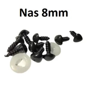 Nas jucarii 8 mm Negru cu dispozitiv de siguranta Set 10 bucati D11 - Img 2