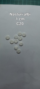 Nasturi Plastic 10mm Albi Set 10 bucati C20 - Img 2
