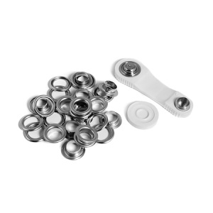 Ocheti metal 11 mm Pachet 15 bucati Argintii Cu dispozitiv atasare