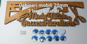 Ochi Mobili Amigurumi 20 mm 10 bucati D3