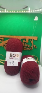 Rosa Sara Super Perle Cod 43 Visiniu Pachet 5 bobine - Img 2