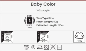 YarnArt Baby Color Cod 202 150m/50gr Pachet 5 bobine - Img 3