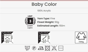 YarnArt Baby Color Cod 207 150m/50gr Pachet 5 bobine - Img 3