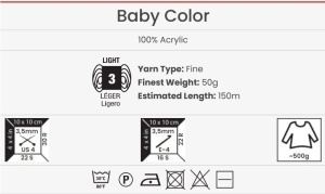 YarnArt Baby Color Cod 212 150m/50gr Pachet 5 bobine - Img 3