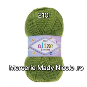 Alize Sekerim Bebe Cod 210 Vernil Pachet 5 bobine Pret 40 lei - Img 1
