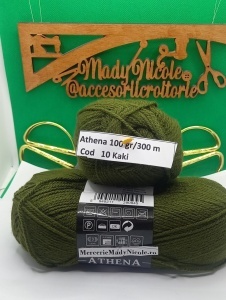 Athena Fir acril Pachet 5 bobine 100gr /300 m Cod 10 Kaki