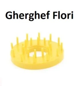 Dispozitiv rotund confectionat Flori diametru 9 cm - Img 2