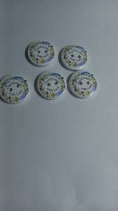 Nasturi Lemn Albi HandMade 22,5mm Set 5 bucati C16