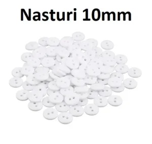 Nasturi Plastic 10mm Albi Set 10 bucati C20 - Img 1