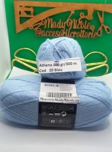Athena Fir acril Pachet 5 bobine 100gr /300 m Cod 20 Bleu