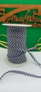 Banda bie bumbac latime 6 mm Bleumarin Cupon 5 metri