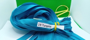 Fermoar ascuns 60 cm 19 Turqoise