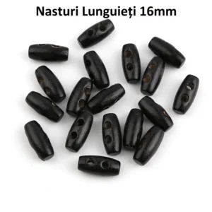Nasturi Lemn Lunguieti Negri 16x7 mm Set 10 bucati C11 - Img 2