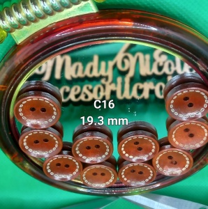 Nasturi Lemn Maro 19mm Set 5 bucati C16