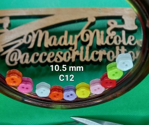 Nasturi Plastic Flori 10,5mm Set 10 bucati C12 - Img 1