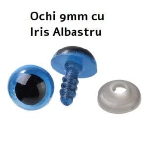 Ochi Albastri Amigurumi cu dispozitiv de siguranta 9 mm Set 10 bucati D10 - Img 3