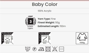 YarnArt Baby Color Cod 214 150m/50gr Pachet 5 bobine - Img 3