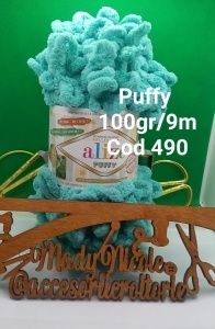 Alize Puffy Pachet 5 bobine Bobina 100gr/9metri Turqoise Cod 490