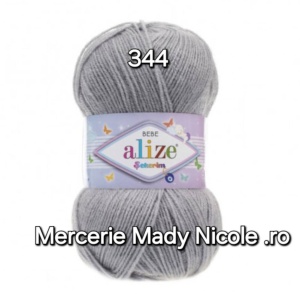 Alize Sekerim Bebe Cod 344 Gri Deschis Pachet 5 bobine Pret 40 lei - Img 1