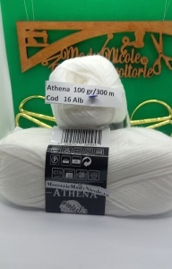 Athena Fir acril Pachet 5 bobine 100gr /300 m Cod 16 Alb
