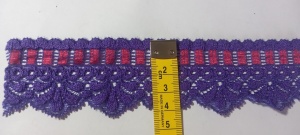 Dantela elastica Mov Latime 4 cm Model 29 Rola 8 m
