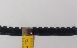Dantela Elastica Neagra Latime 1 cm Model 37 Rola 11,5m