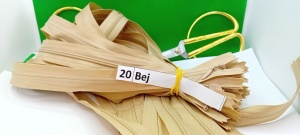 Fermoar ascuns 60 cm 20 Bej