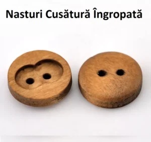 Nasturi Lemn Cusatura ingropata 15mm Set 8 bucati C11