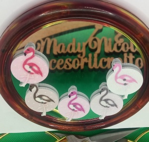 Nasturi Lemn Flamingo Set 5 bucati C10