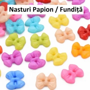 Nasturi Papioane/Fundite Colorate Plastic Set 5 bucati C21 - Img 1