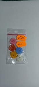Nasturi Plastic Flori 16mm Set 5 bucati C12 - Img 1