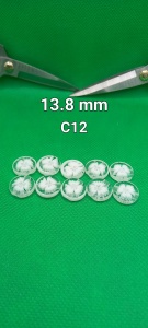 Nasturi Plastic Transparenti Floare Alba Set 10 bucati C12 - Img 2