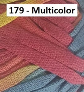 Stenli Creative Cotton Degrade panglica 6 mm 100 %bumbac 100gr /90m Cod 179 Multicolor - Img 2