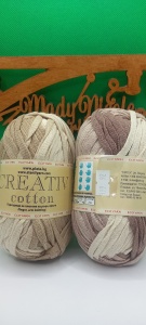 Stenli Creative Cotton Degrade panglica 6 mm 100 %bumbac 100gr /90m Cod 199 Crem - Img 1
