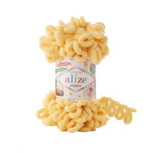 Alize Puffy Pachet 5 bobine Bobina 100gr/9metri Galben 509 - Img 3