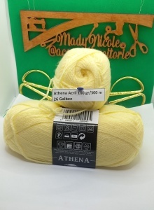 Athena Fir acril Pachet 5 bobine 100gr /300 m Cod 26 Galben