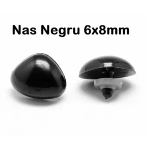 Nas jucarii 6x8 mm Negru cu dispozitiv de siguranta Set 10 bucati D11 - Img 2