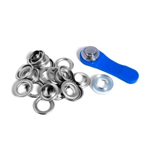 Ocheti metal 14 mm Pachet 10 bucati Argintii Cu dispozitiv atasare