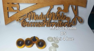 Ochi Maro Amigurumi cu dispozitiv de siguranta 26 mm Set 4 bucati D5