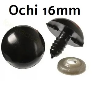 Ochi Negri Amigurumi cu dispozitiv de siguranta 16 mm Set 10 bucati D11 - Img 2