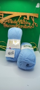 Rosa Sara Super Perle Cod 808 Bleu Crem Pachet 5 bobine - Img 2