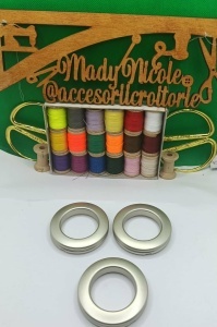 Anouri ,inel tip capsa perdea /draperie Culoare 10 Platina Set 10 bucati