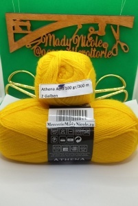 Athena Fir acril Pachet 5 bobine 100gr /300 m Cod 02 Galben