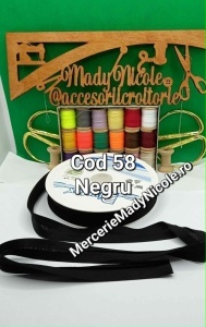 Banda bie bumbac latime 20 mm Cod 58 Negru Cupon 4,5 metri