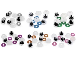 Ochi Mov Sclipici amigurumi cu dispozitiv de siguranta 20 mm Set 4 bucati D7 Iris detasabil - Img 3