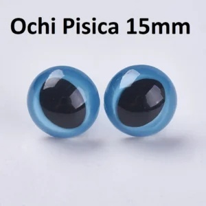 Ochi Pisica Albastri Amigurumi cu dispozitiv de siguranta 14 mm 10 bucati D9 - Img 2