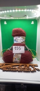 Alize Burcum Klasic Cod 955 Burgundy Pachet 5 bobine - Img 3