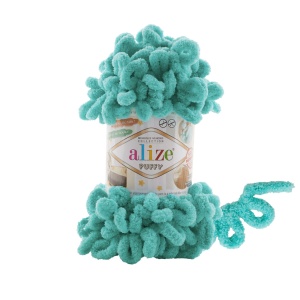 Alize Puffy Pachet 5 bobine Bobina 100gr/9metri Turqoise Cod 490 - Img 4